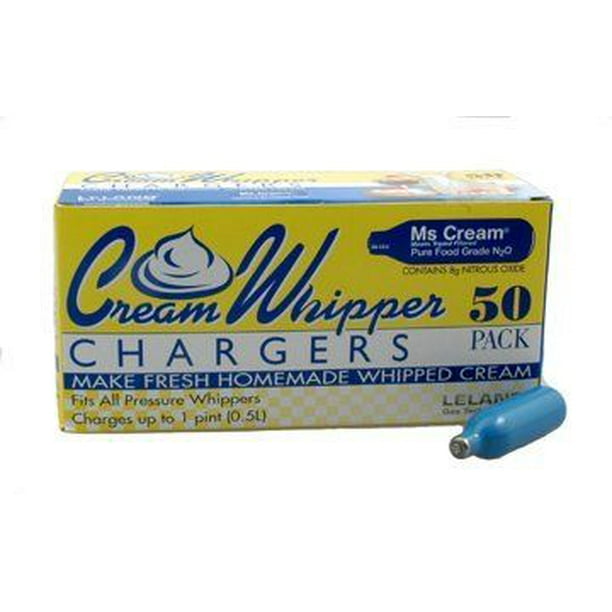 Ms Cream N2O Whipped Cream Chargers in 50 Count